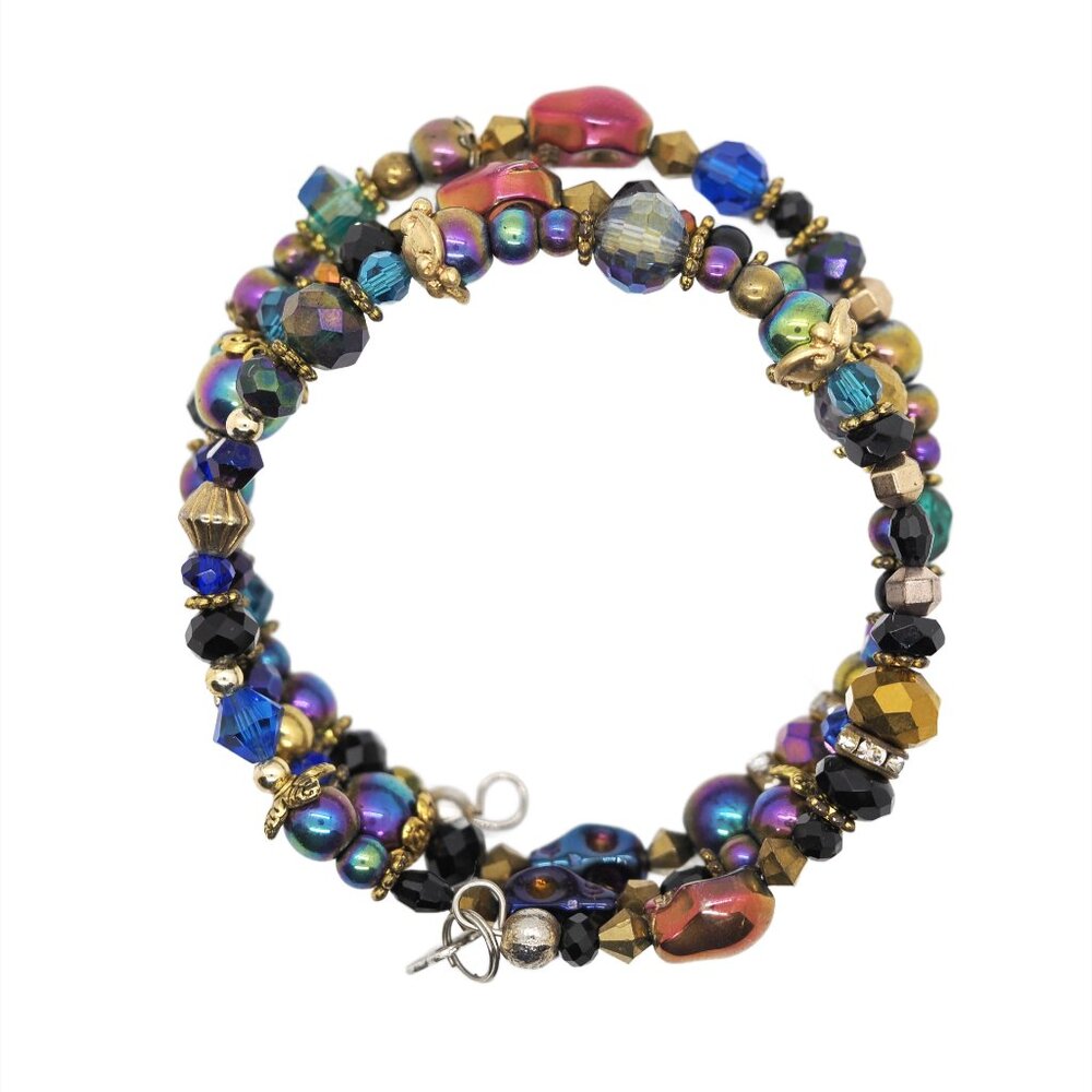 Mardi Gras Skull Bracelet